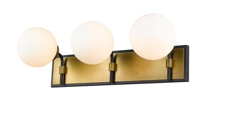 Z-Lite Parsons 477-3V-MB-OBR Bath Vanity Light 24 in. wide - Matte Black / Olde Brass