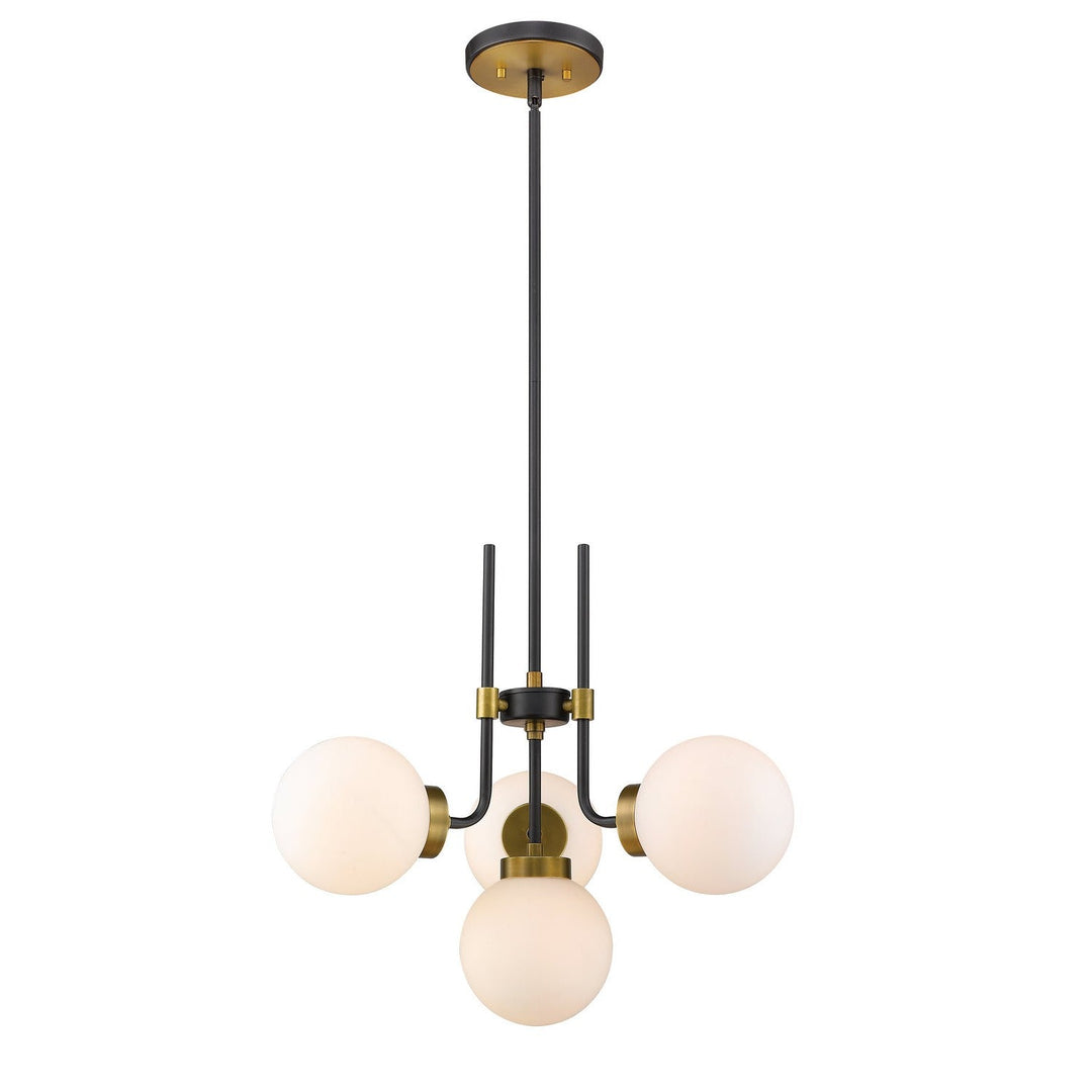 Z-Lite Parsons 477-4MB-OBR Chandelier Light - Matte Black / Olde Brass