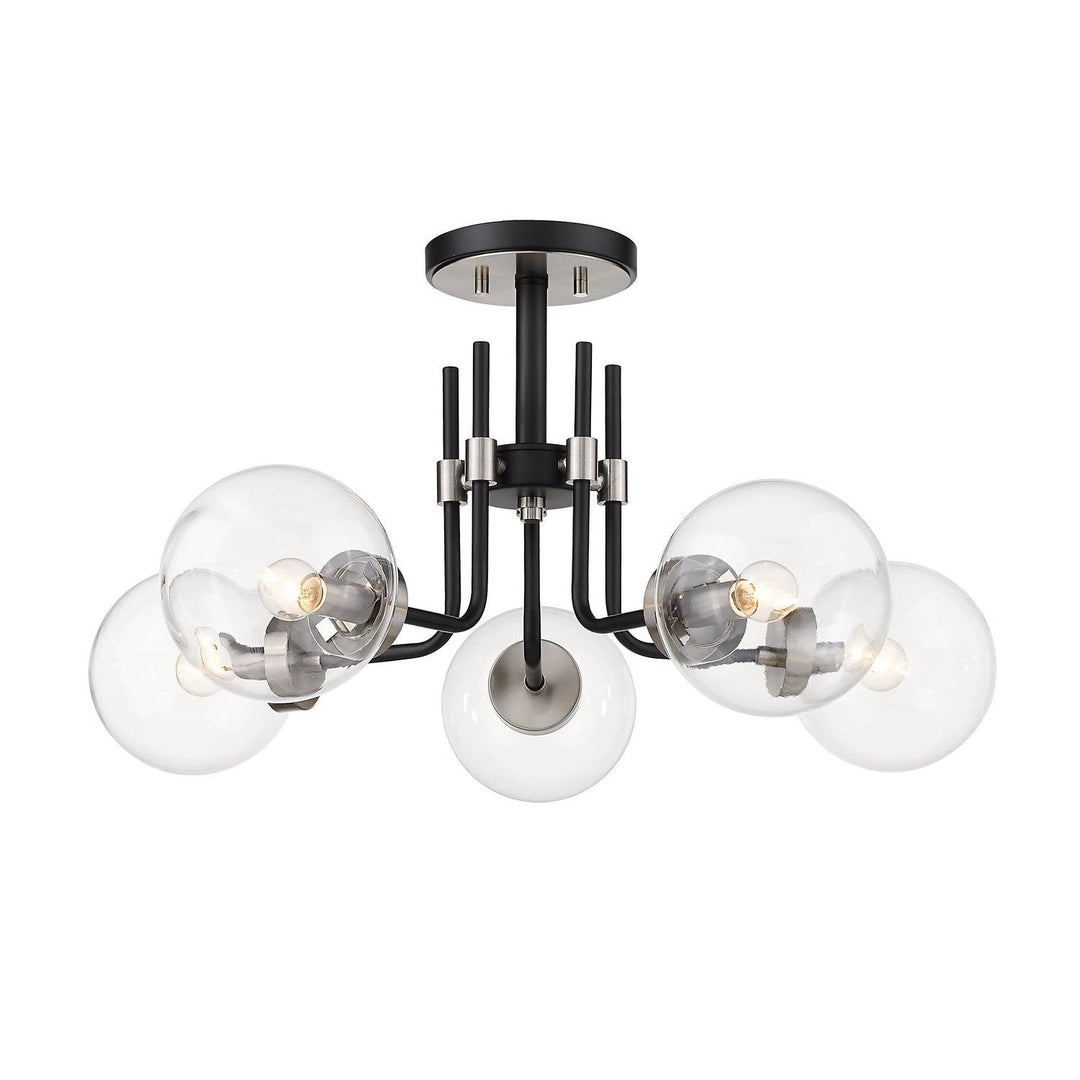 Z-Lite Parsons 477-5SF-MB-BN Ceiling Light - Matte Black / Brushed Nickel