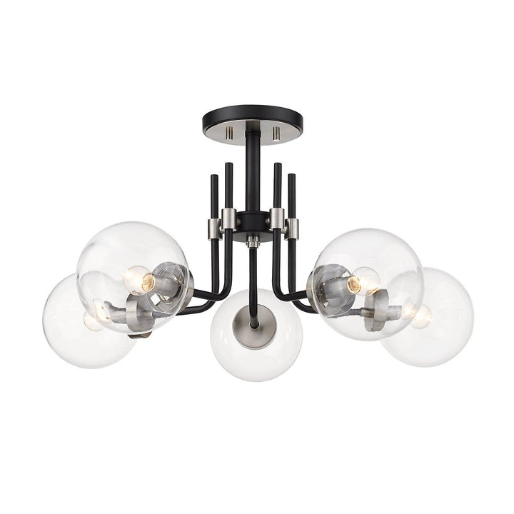 Z-Lite Parsons 477-5SF-MB-BN Ceiling Light - Matte Black / Brushed Nickel