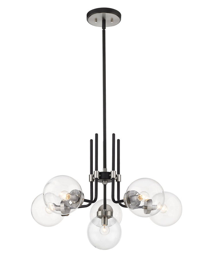 Z-Lite Parsons 477-6MB-BN Chandelier Light - Matte Black / Brushed Nickel