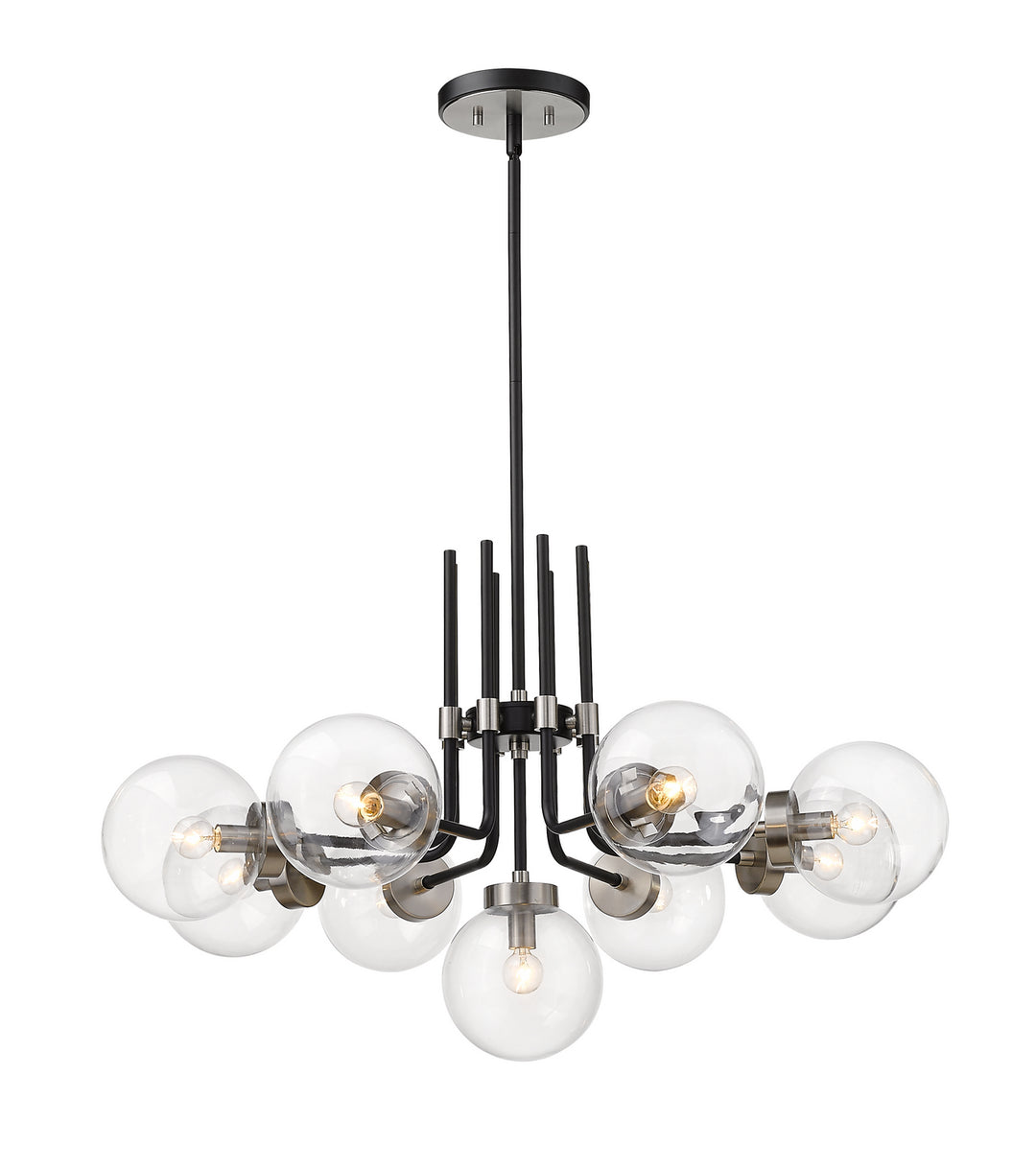 Z-Lite Parsons 477-9MB-BN Chandelier Light - Matte Black / Brushed Nickel