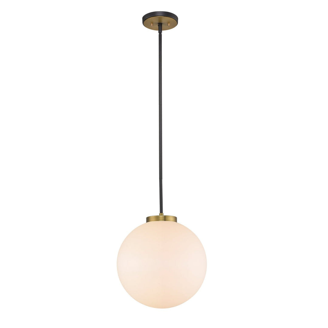 Z-Lite Parsons 477P14-MB-OBR Pendant Light - Matte Black / Olde Brass