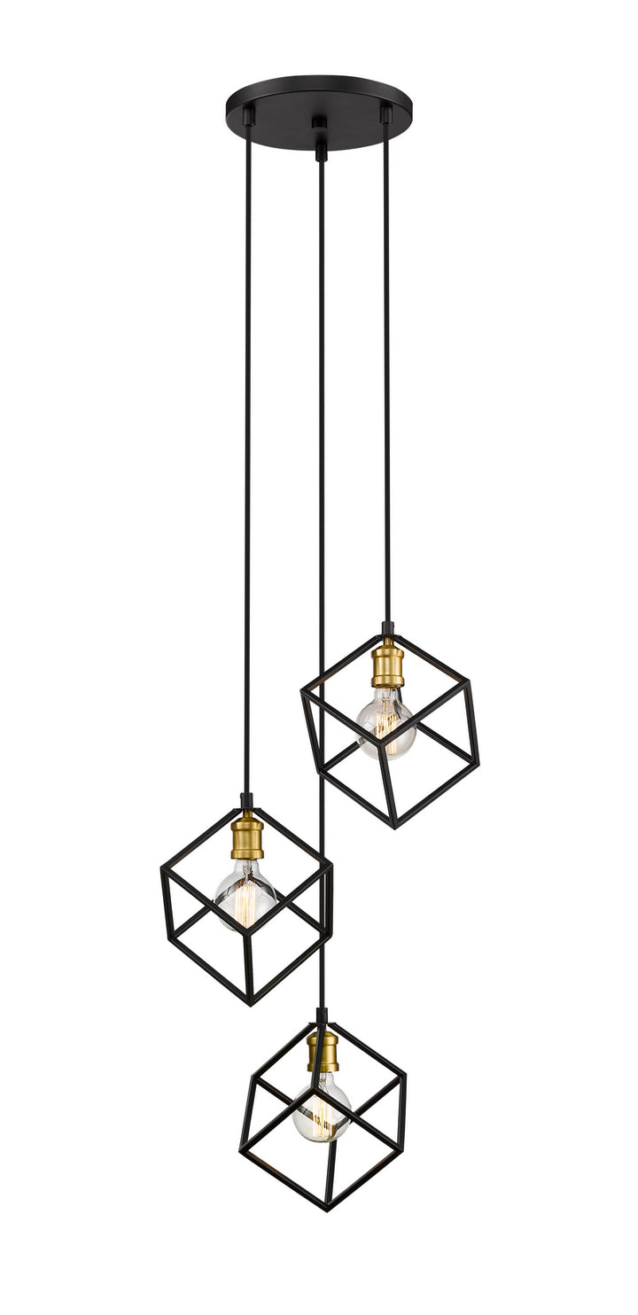 Z-Lite Vertical 478-3BRZ-OBR Pendant Light - Bronze / Olde Brass