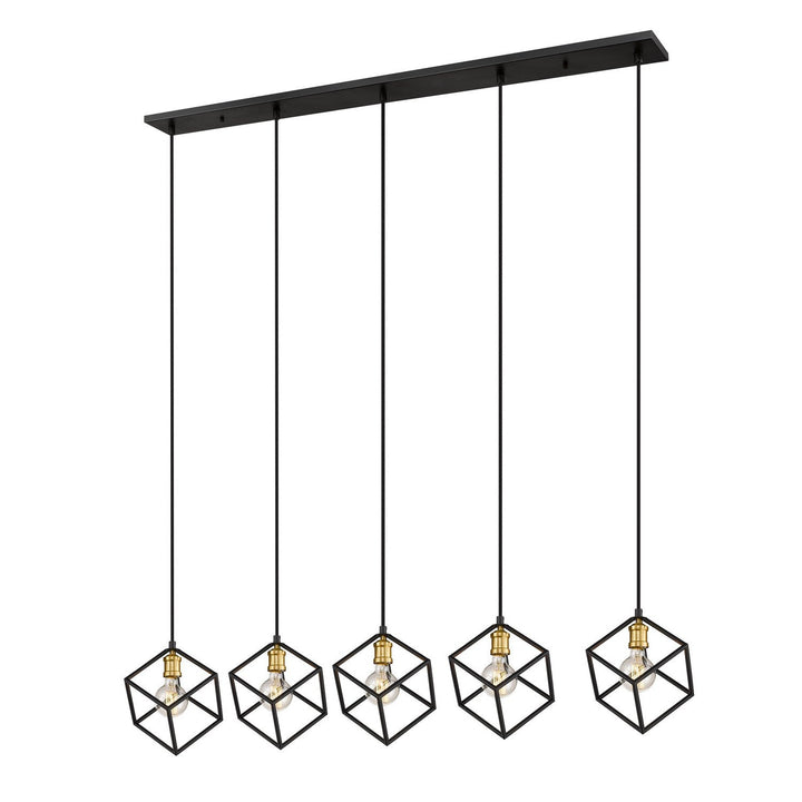 Z-Lite Vertical 478-5L-BRZ-OBR Pendant Light - Bronze / Olde Brass