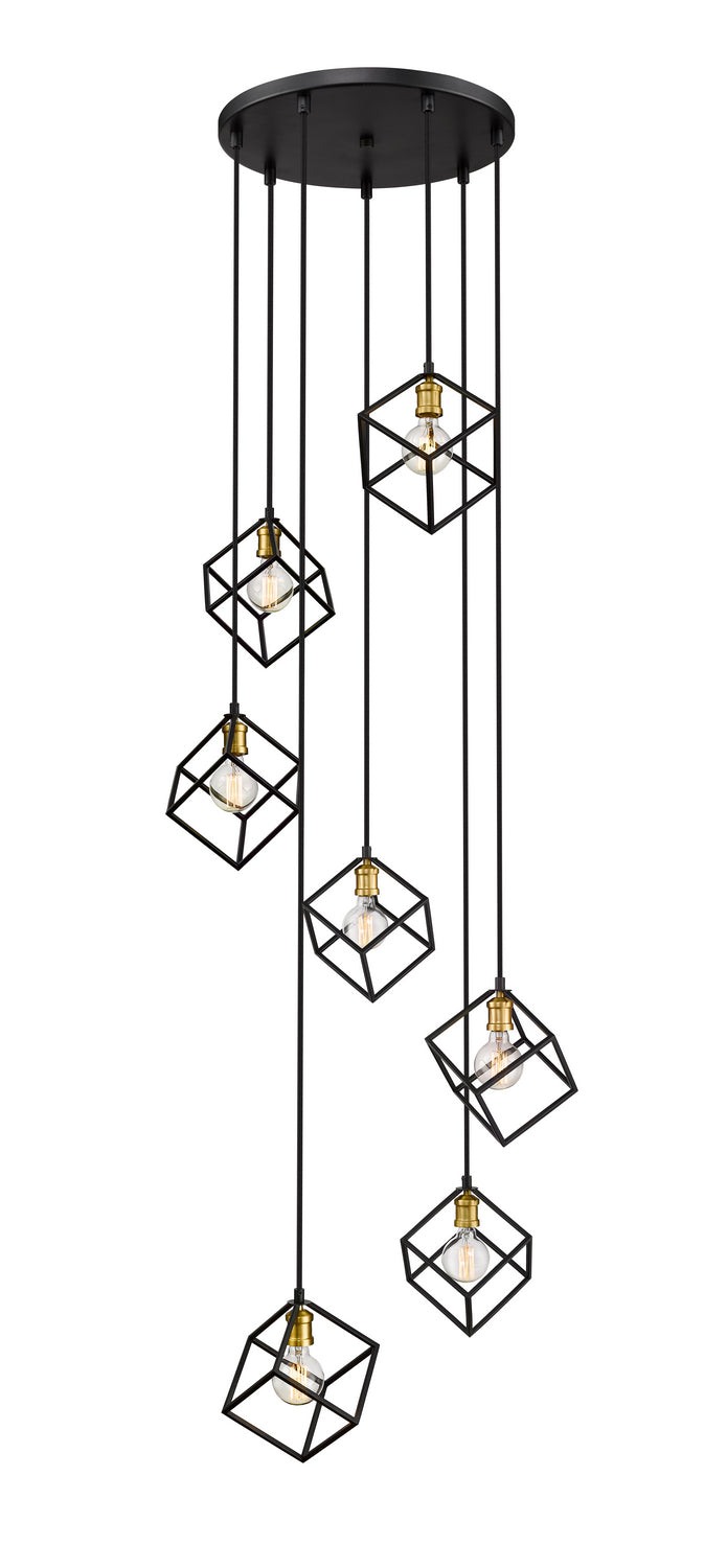 Z-Lite Vertical 478-7BRZ-OBR Pendant Light - Bronze / Olde Brass