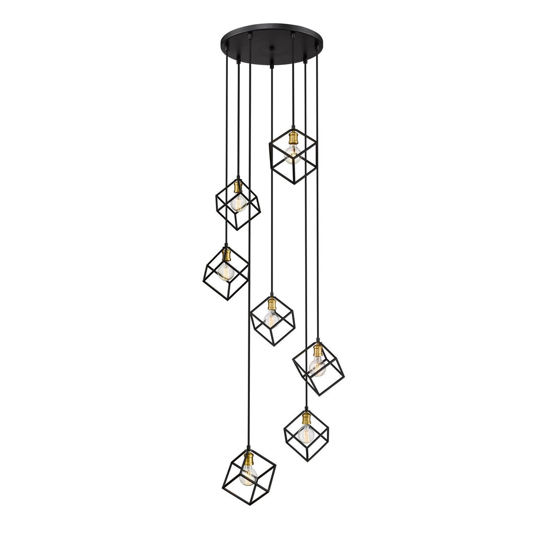 Z-Lite Vertical 478-7BRZ-OBR Pendant Light - Bronze / Olde Brass