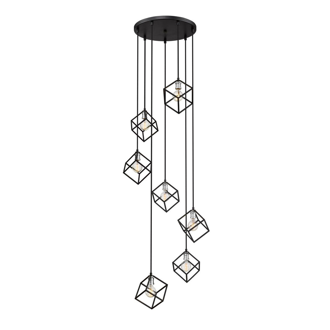 Z-Lite Vertical 478-7MB-BN Pendant Light - Matte Black / Brushed Nickel