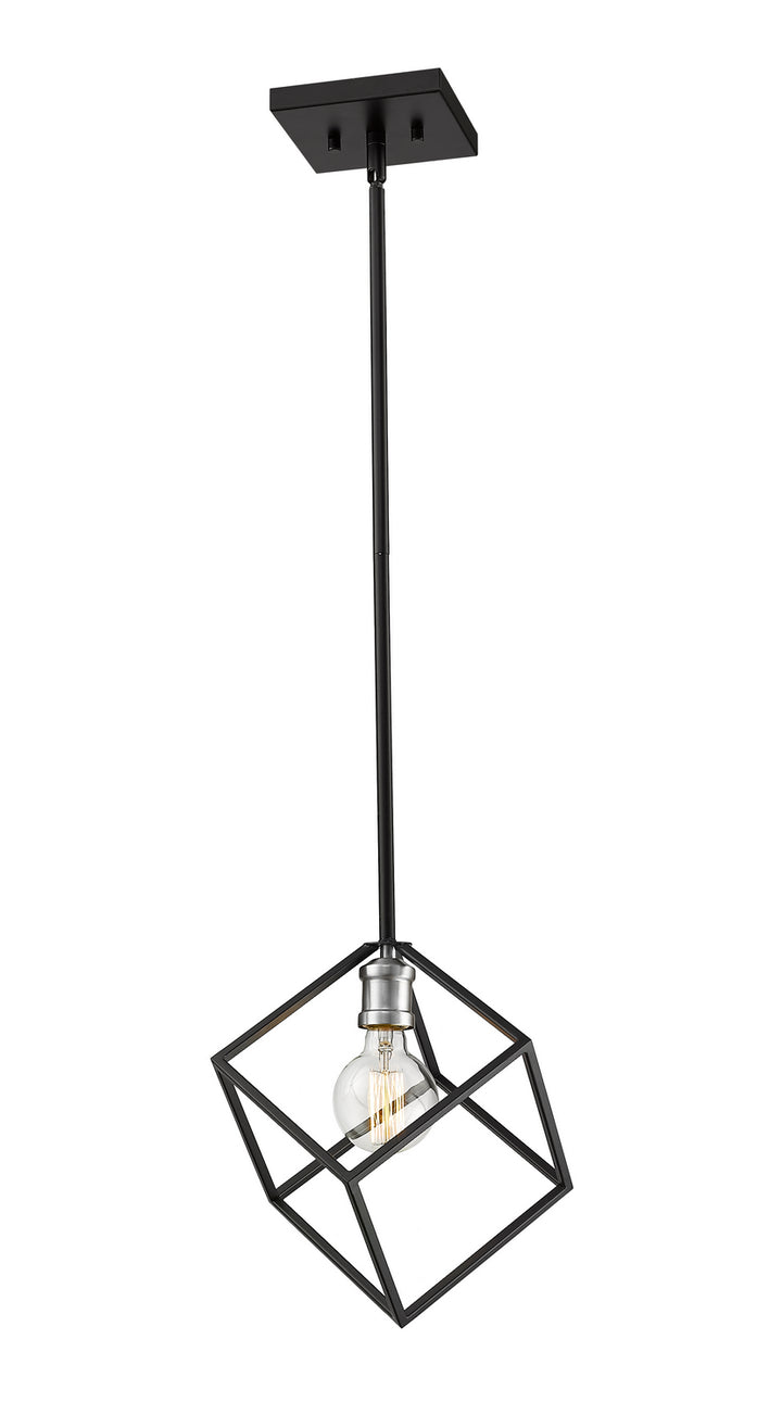 Z-Lite Vertical 478P11-MB-BN Pendant Light - Matte Black / Brushed Nickel