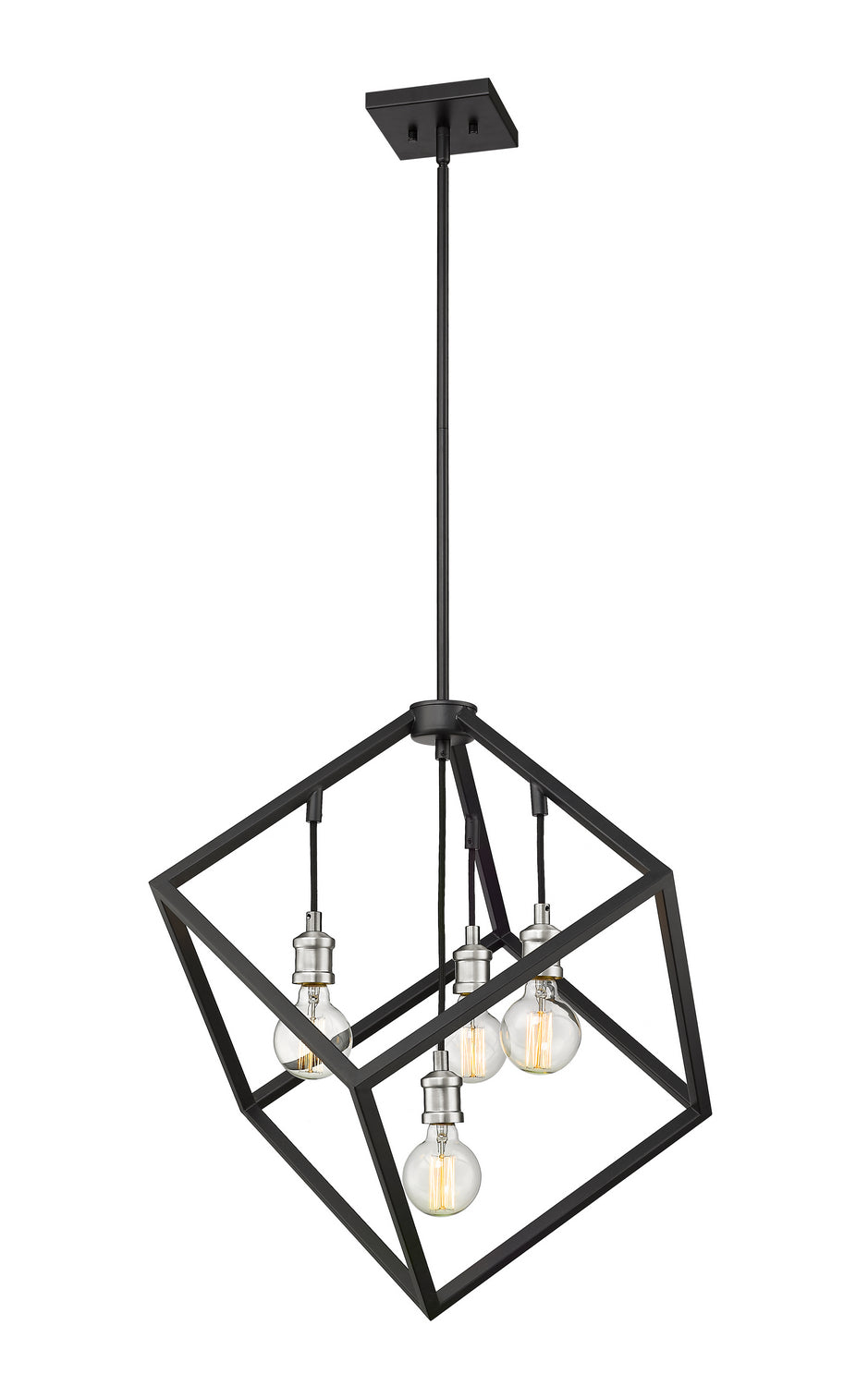 Z-Lite Vertical 478P24-MB-BN Pendant Light - Matte Black / Brushed Nickel