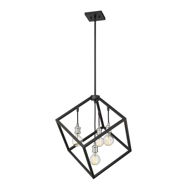 Z-Lite Vertical 478P24-MB-BN Pendant Light - Matte Black / Brushed Nickel