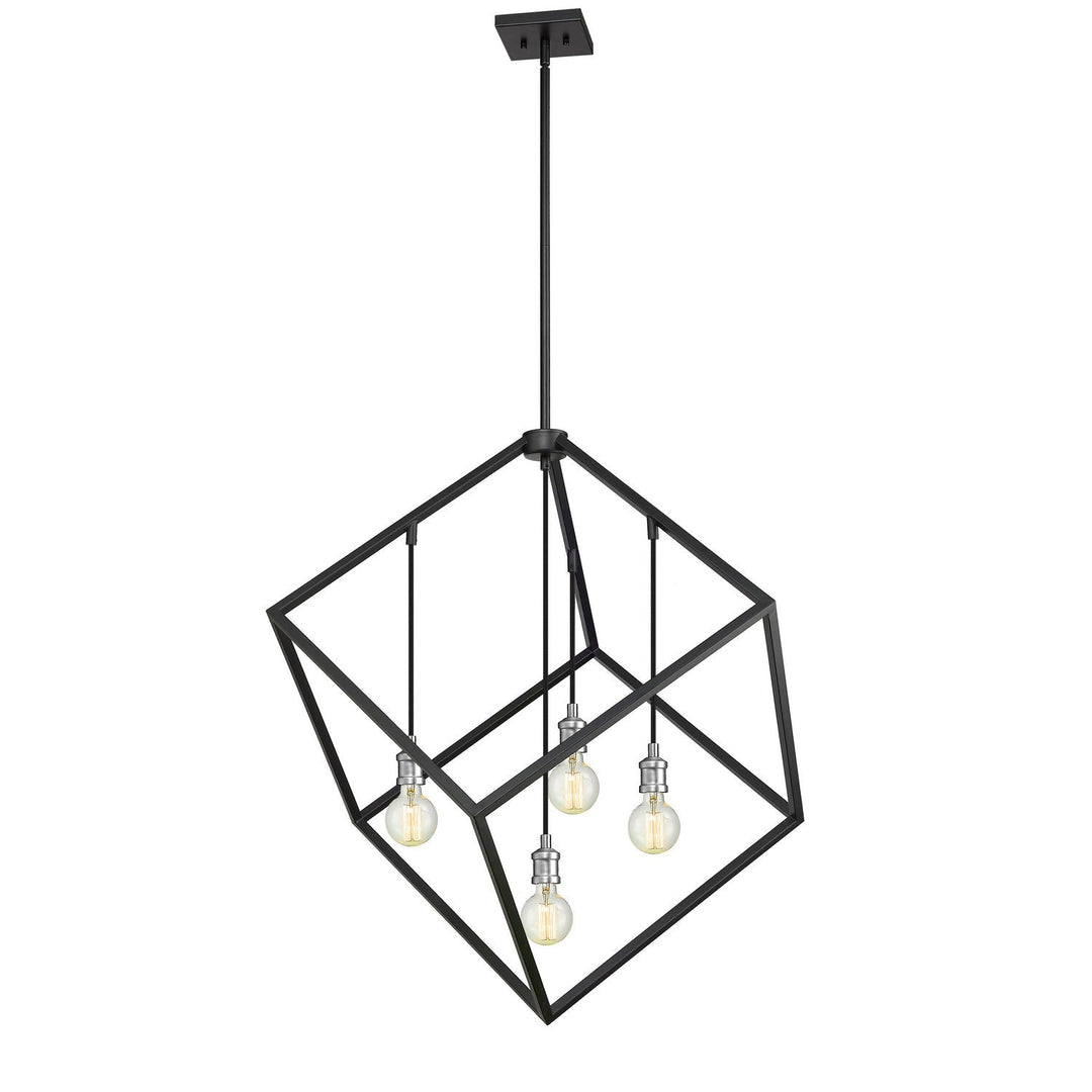 Z-Lite Vertical 478P34-MB-BN Pendant Light - Matte Black / Brushed Nickel