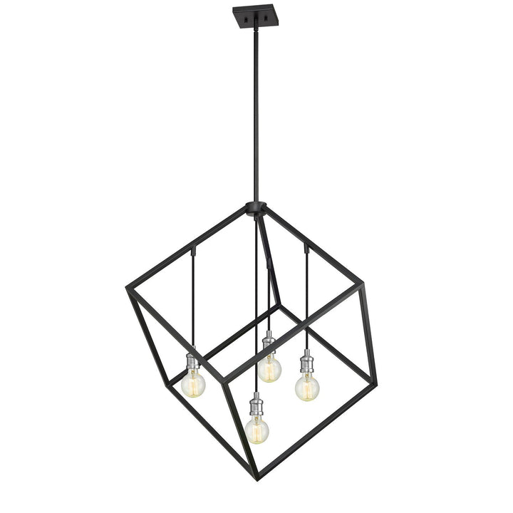 Z-Lite Vertical 478P34-MB-BN Pendant Light - Matte Black / Brushed Nickel