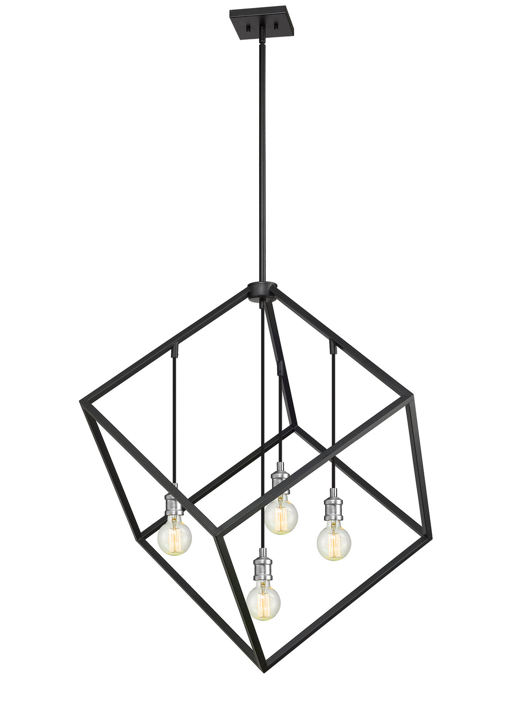 Z-Lite Vertical 478P34-MB-BN Pendant Light - Matte Black / Brushed Nickel