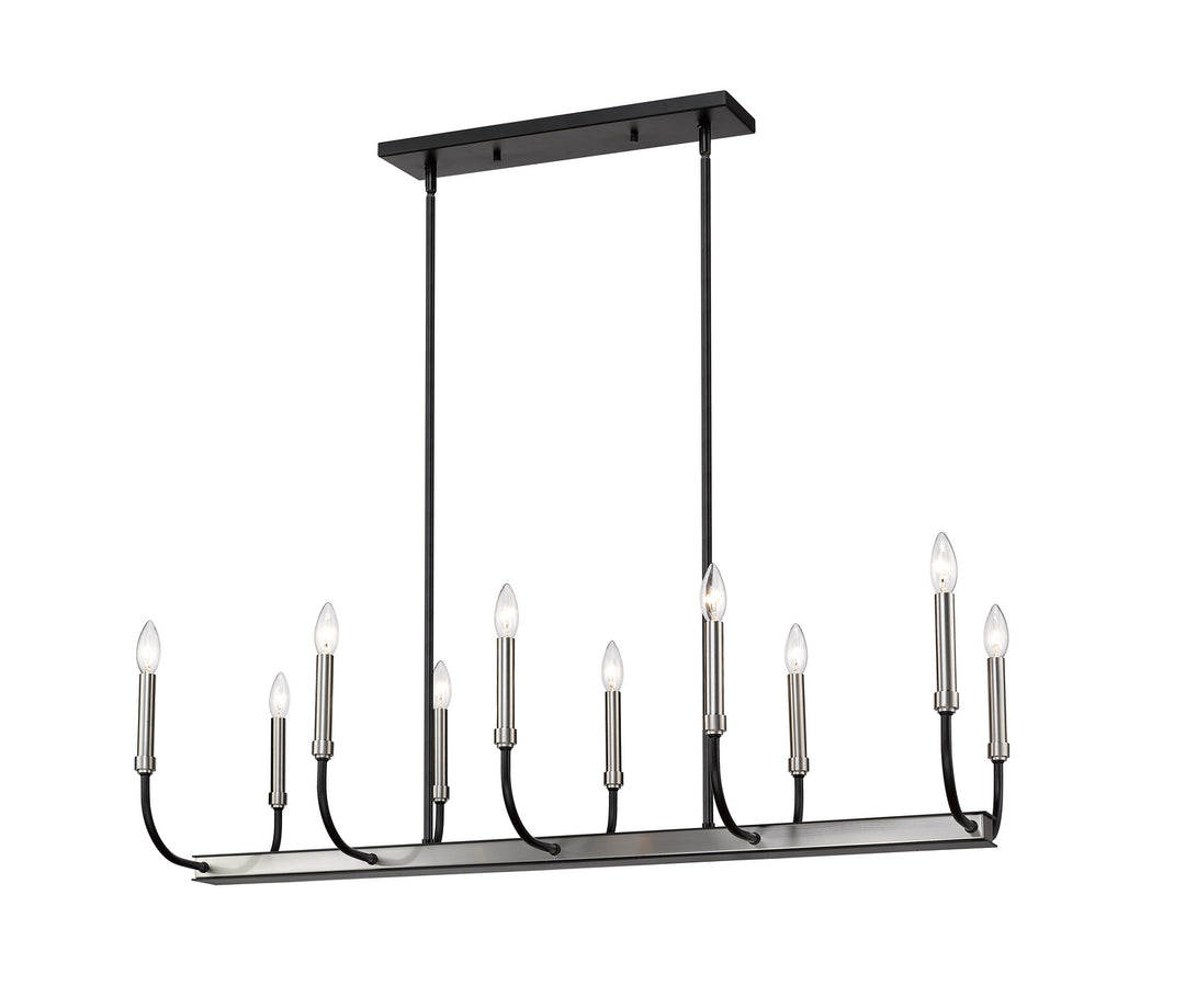 Z-Lite Haylie 479-10L-MB-BN Pendant Light - Matte Black / Brushed Nickel