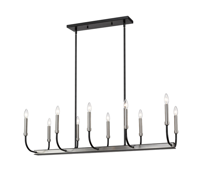 Z-Lite Haylie 479-10L-MB-BN Pendant Light - Matte Black / Brushed Nickel