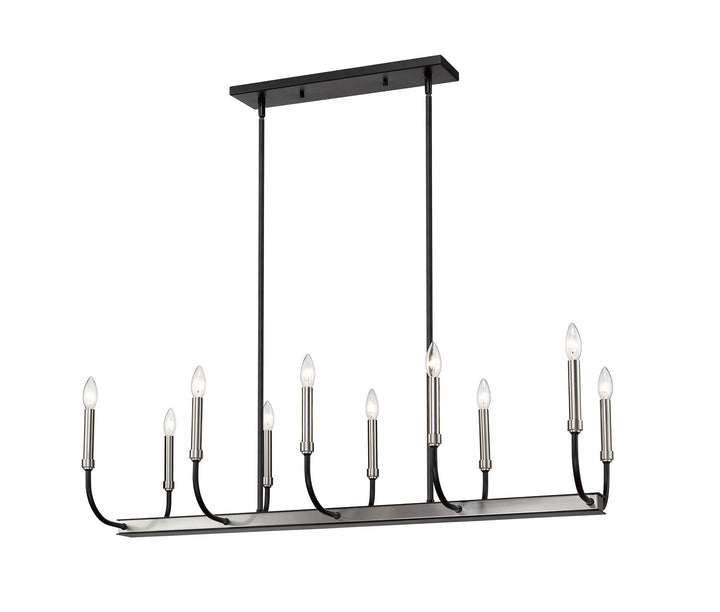 Z-Lite Haylie 479-10L-MB-BN Pendant Light - Matte Black / Brushed Nickel