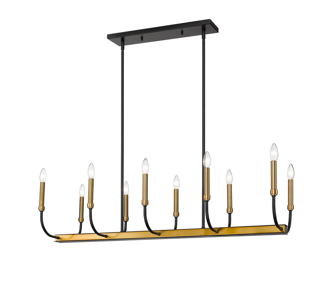 Z-Lite Haylie 479-10L-MB-OBR Pendant Light - Matte Black / Olde Brass