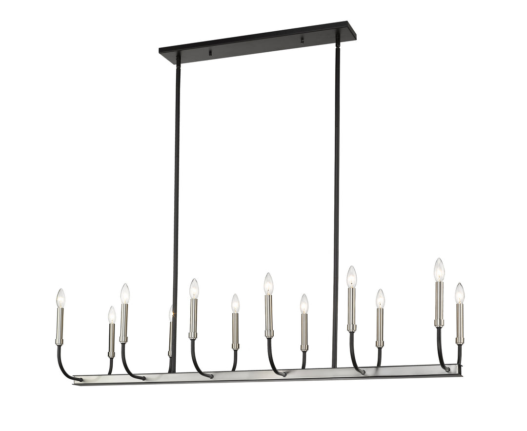 Z-Lite Haylie 479-12L-MB-BN Pendant Light - Matte Black / Brushed Nickel