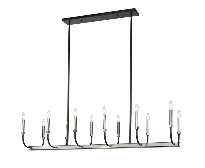 Z-Lite Haylie 479-12L-MB-BN Pendant Light - Matte Black / Brushed Nickel