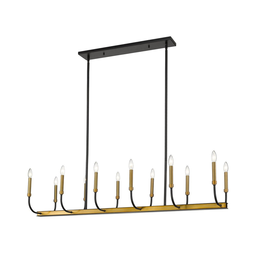 Z-Lite Haylie 479-12L-MB-OBR Pendant Light - Matte Black / Olde Brass