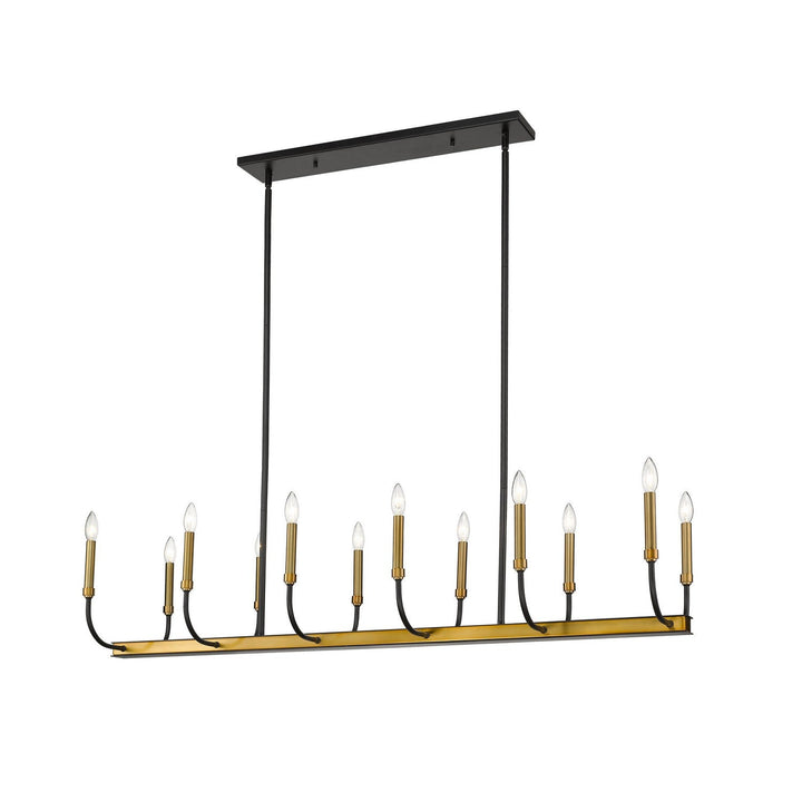 Z-Lite Haylie 479-12L-MB-OBR Pendant Light - Matte Black / Olde Brass