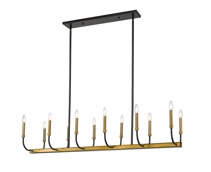 Z-Lite Haylie 479-12L-MB-OBR Pendant Light - Matte Black / Olde Brass