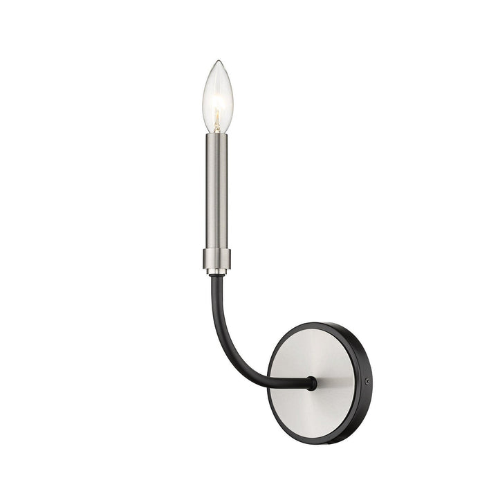 Z-Lite Haylie 479-1S-MB-BN Wall Sconce Light - Matte Black / Brushed Nickel