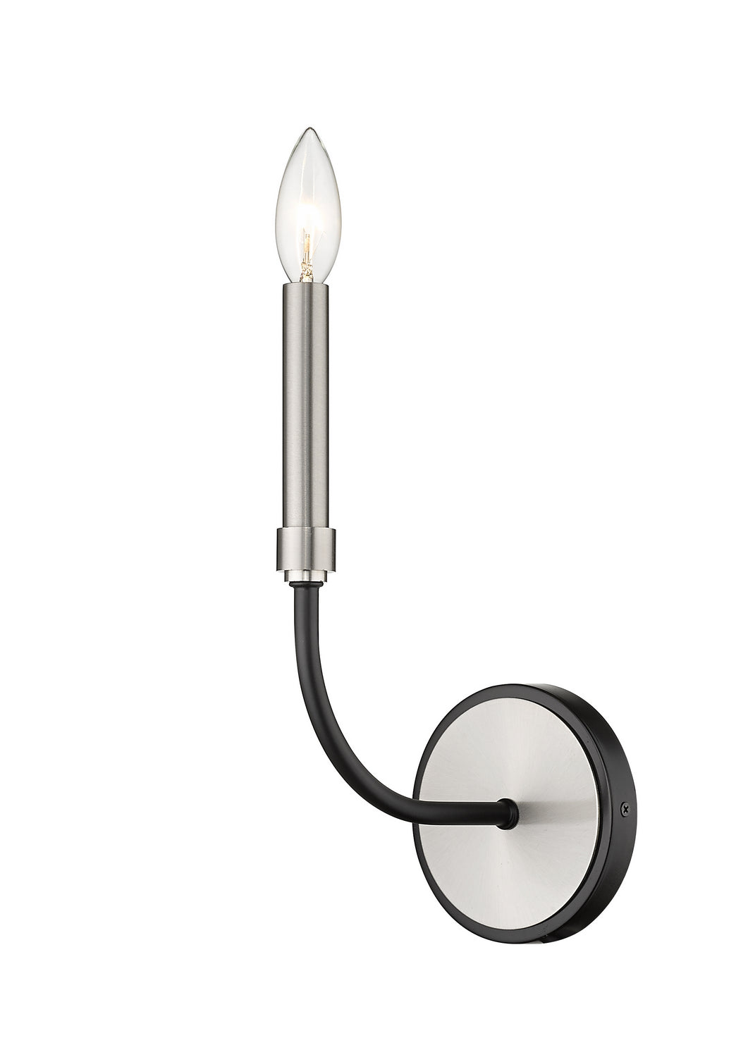 Z-Lite Haylie 479-1S-MB-BN Wall Sconce Light - Matte Black / Brushed Nickel