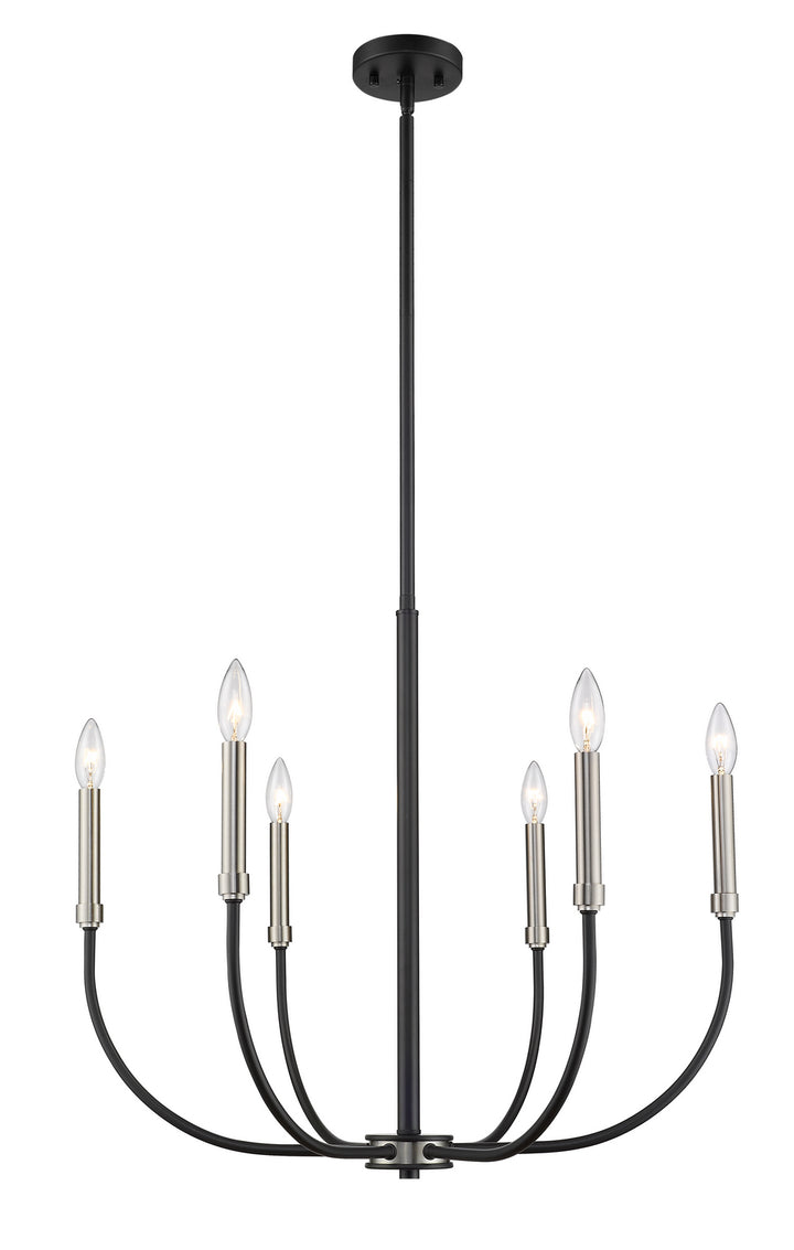 Z-Lite Haylie 479-6MB-BN Chandelier Light - Matte Black / Brushed Nickel