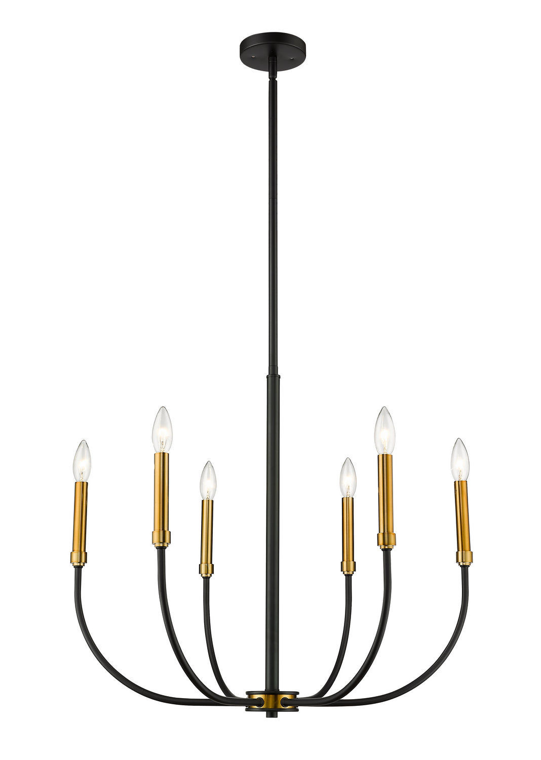 Z-Lite Haylie 479-6MB-OBR Chandelier Light - Matte Black / Olde Brass