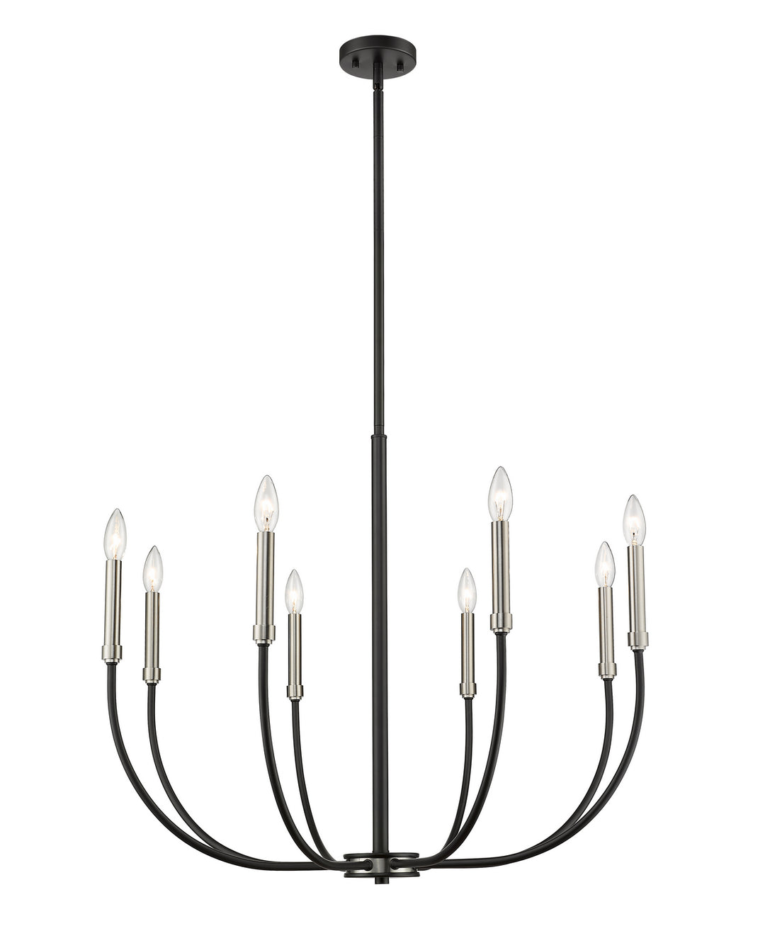 Z-Lite Haylie 479-8MB-BN Chandelier Light - Matte Black / Brushed Nickel