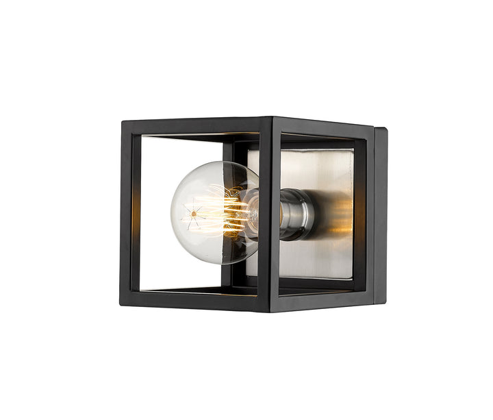 Z-Lite Kube 480-1S-MB-BN Wall Sconce Light - Matte Black / Brushed Nickel