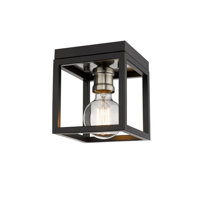 Z-Lite Kube 480F1-MB-BN Ceiling Light - Matte Black / Brushed Nickel
