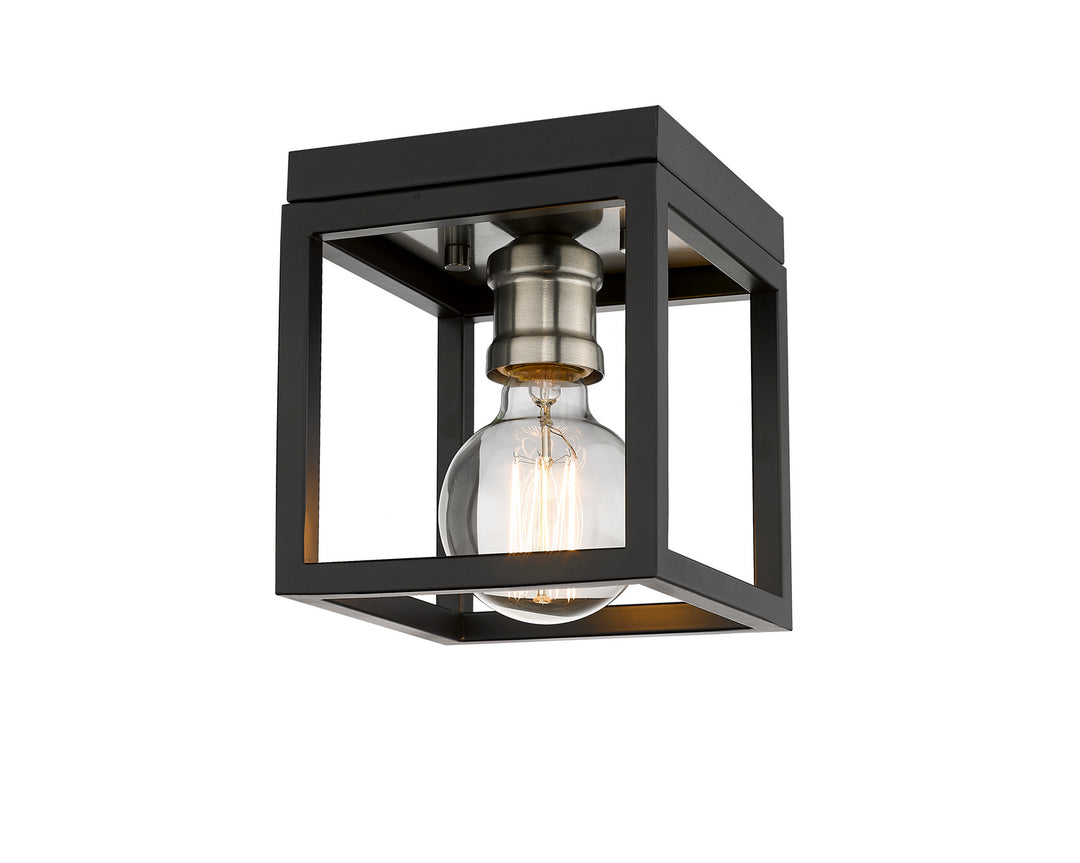 Z-Lite Kube 480F1-MB-BN Ceiling Light - Matte Black / Brushed Nickel