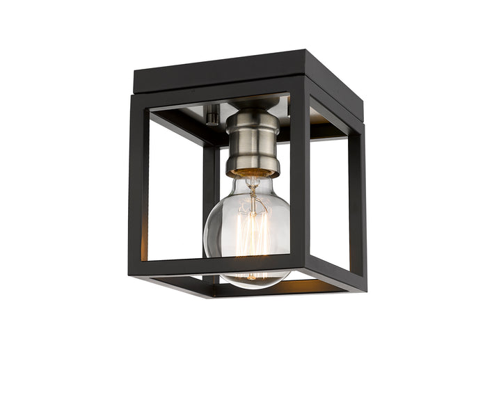 Z-Lite Kube 480F1-MB-BN Ceiling Light - Matte Black / Brushed Nickel
