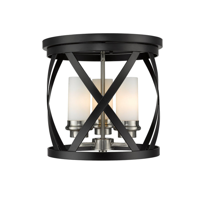 Z-Lite Malcalester 481F13-MB-BN Ceiling Light - Matte Black / Brushed Nickel