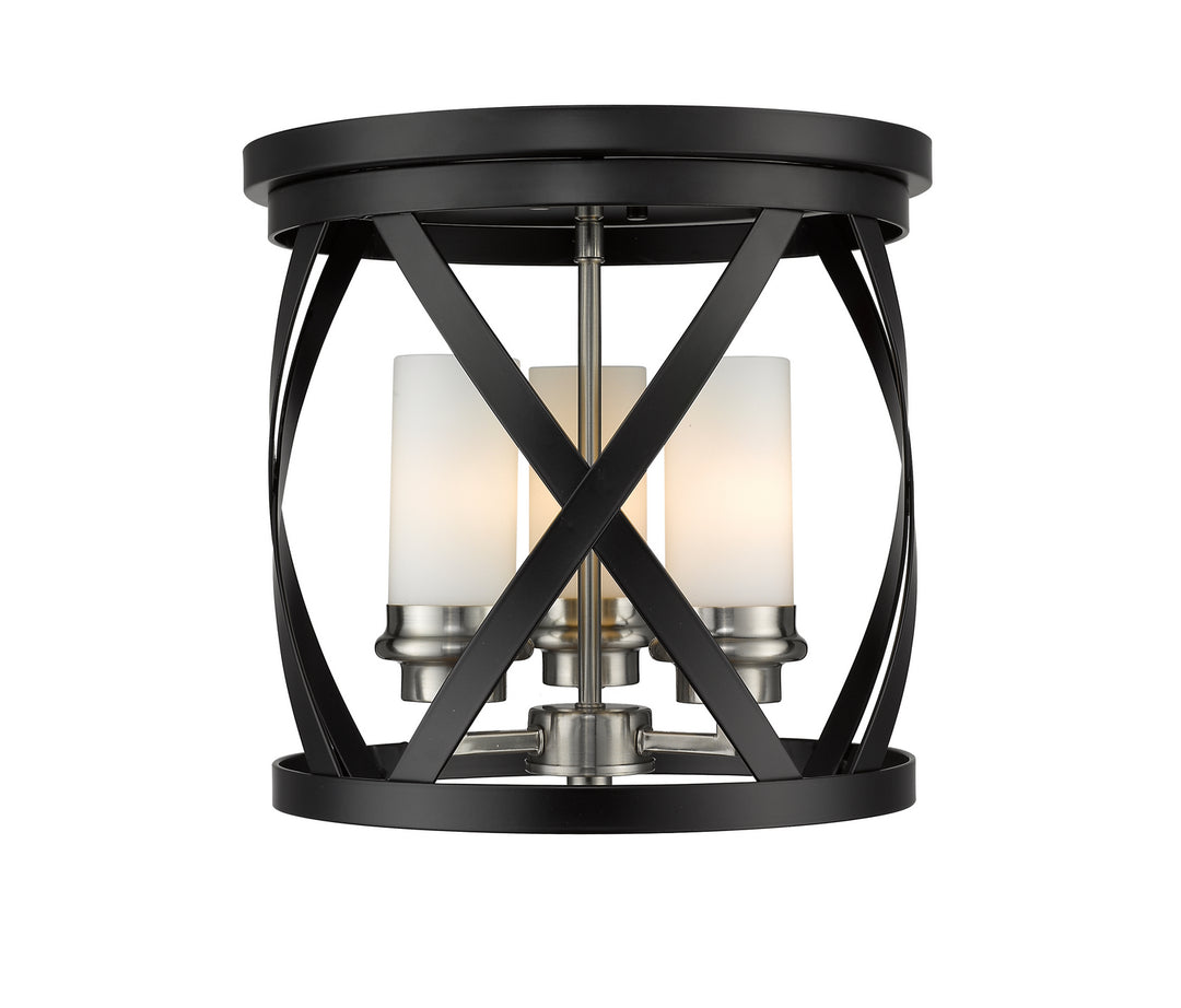 Z-Lite Malcalester 481F13-MB-BN Ceiling Light - Matte Black / Brushed Nickel