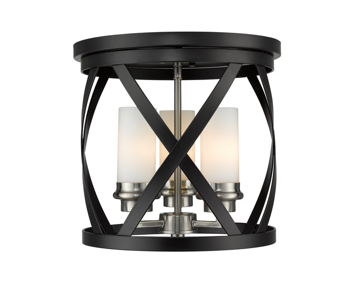 Z-Lite Malcalester 481F13-MB-BN Ceiling Light - Matte Black / Brushed Nickel