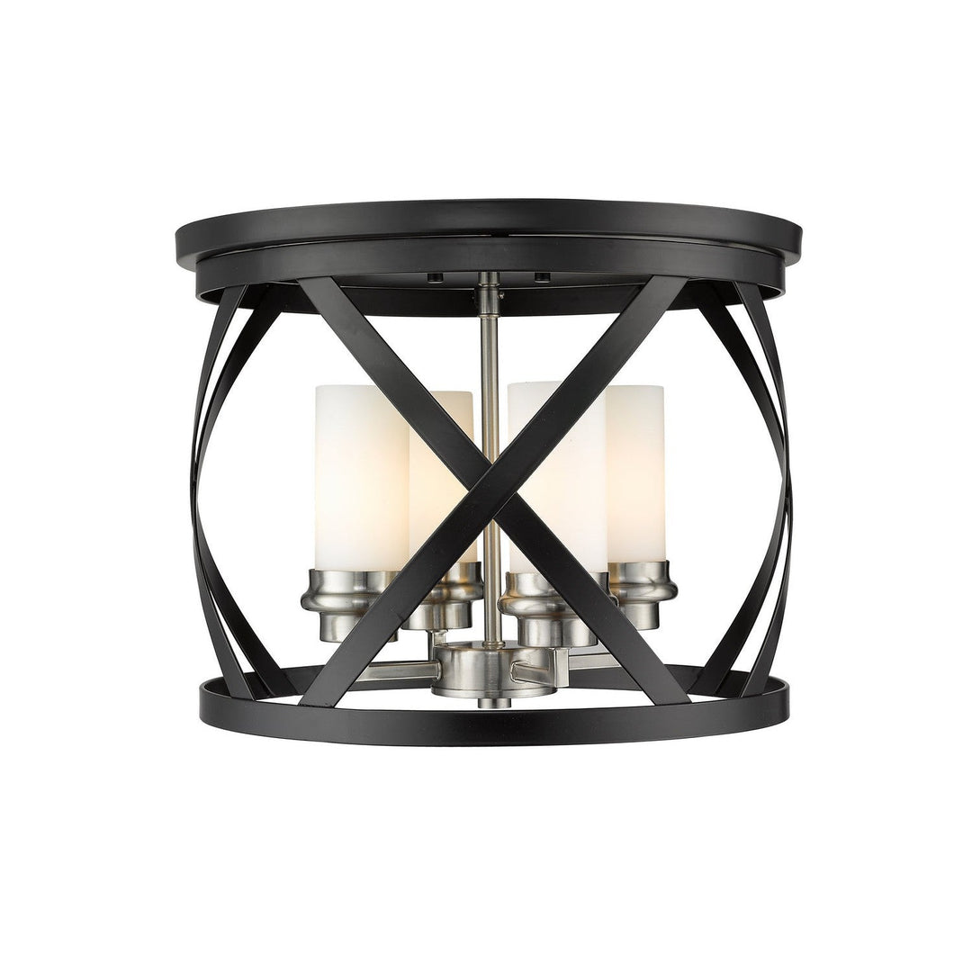 Z-Lite Malcalester 481F16-MB-BN Ceiling Light - Matte Black / Brushed Nickel