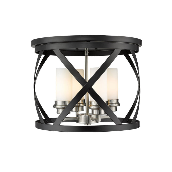 Z-Lite Malcalester 481F16-MB-BN Ceiling Light - Matte Black / Brushed Nickel