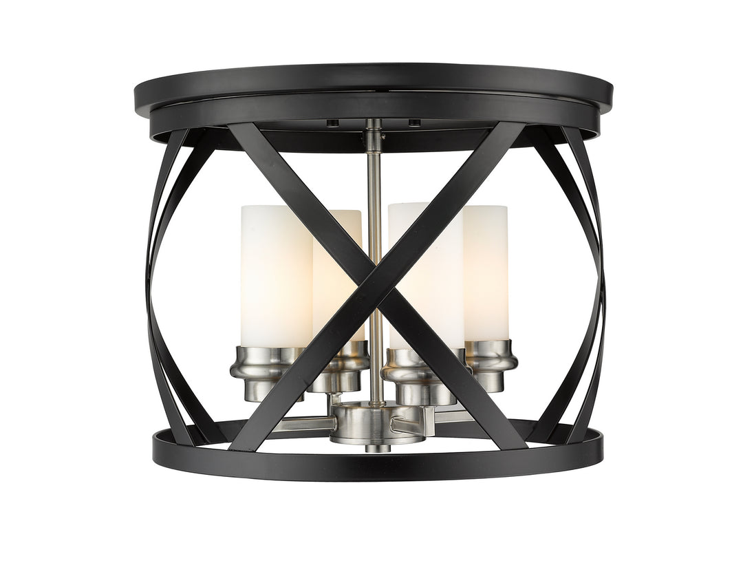 Z-Lite Malcalester 481F16-MB-BN Ceiling Light - Matte Black / Brushed Nickel