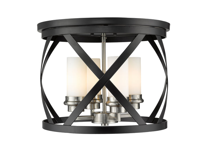 Z-Lite Malcalester 481F16-MB-BN Ceiling Light - Matte Black / Brushed Nickel