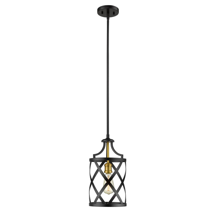 Z-Lite Malcalester 481MP-MB-OBR Pendant Light - Matte Black / Olde Brass