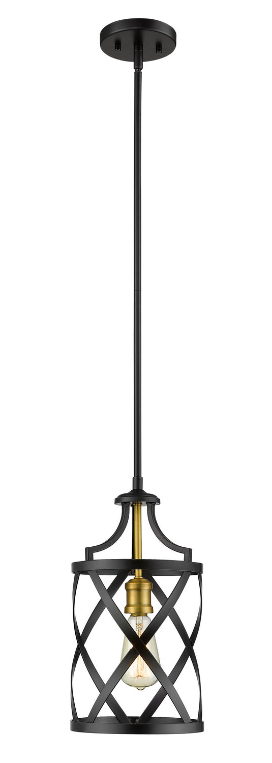 Z-Lite Malcalester 481MP-MB-OBR Pendant Light - Matte Black / Olde Brass