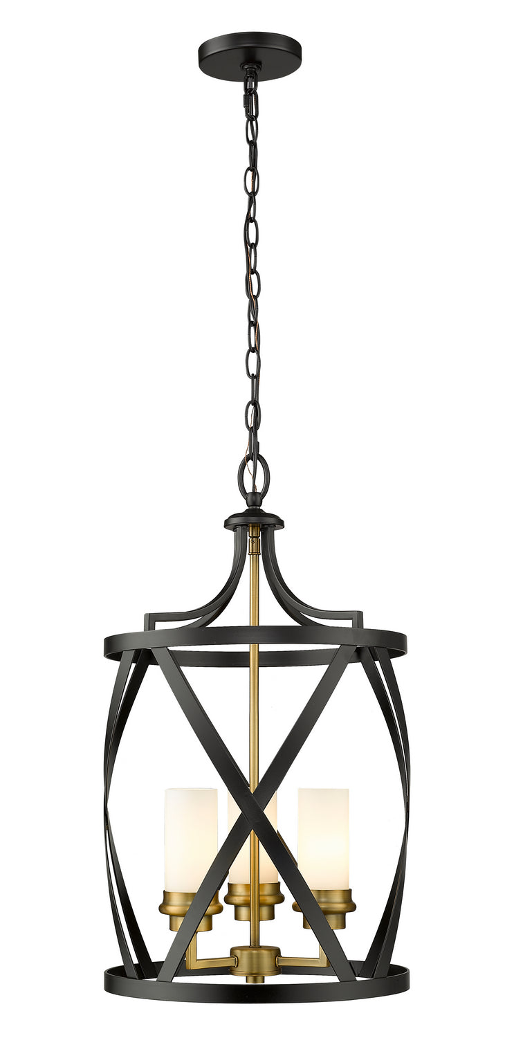 Z-Lite Malcalester 481P14-MB-OBR Chandelier Light - Matte Black / Olde Brass