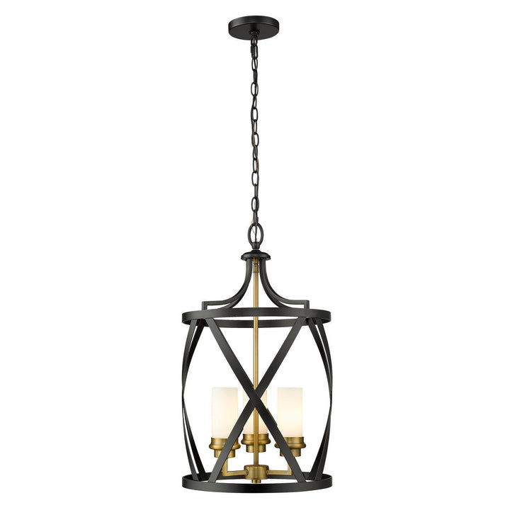 Z-Lite Malcalester 481P14-MB-OBR Chandelier Light - Matte Black / Olde Brass