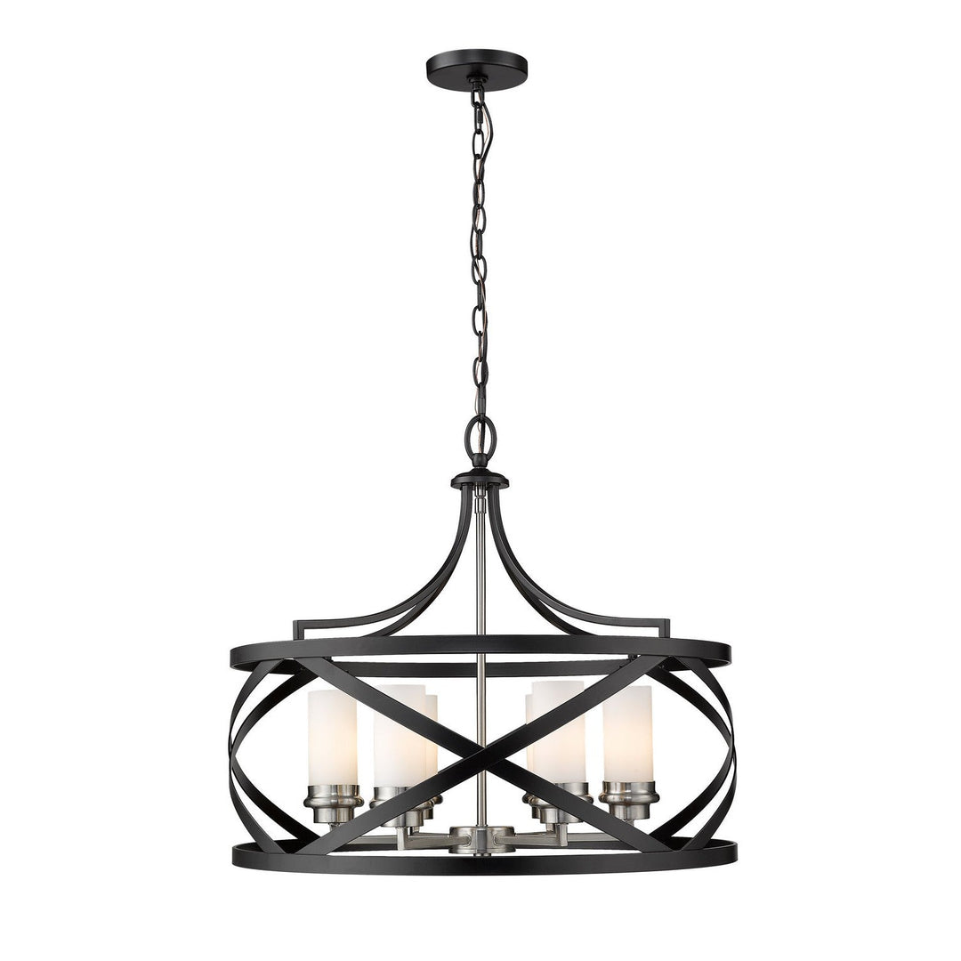 Z-Lite Malcalester 481P24-MB-BN Chandelier Light - Matte Black / Brushed Nickel