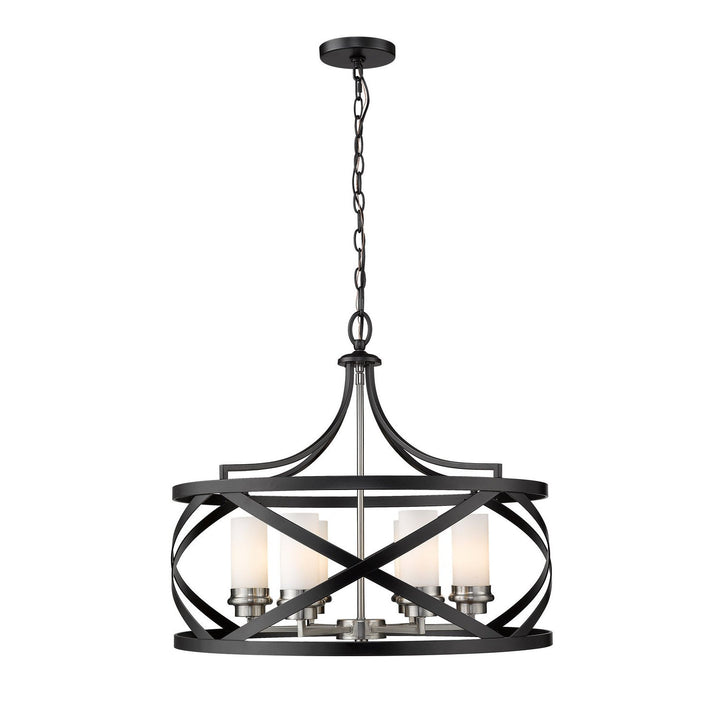 Z-Lite Malcalester 481P24-MB-BN Chandelier Light - Matte Black / Brushed Nickel