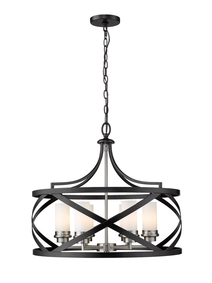 Z-Lite Malcalester 481P24-MB-BN Chandelier Light - Matte Black / Brushed Nickel